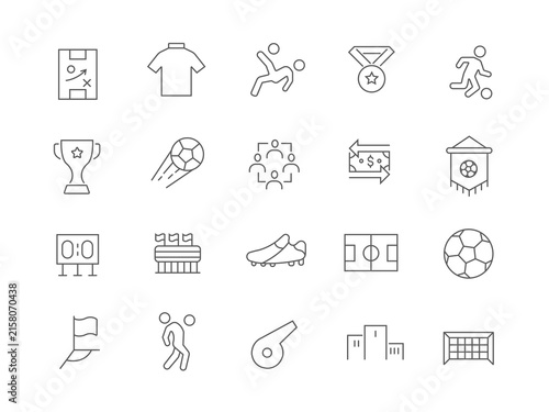 Football icons. Football. A set of editable icons. Vector. Football
