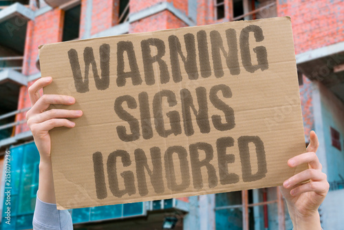Obraz na płótnie "Warning Signs Ignored" You saw the danger but invested anyway