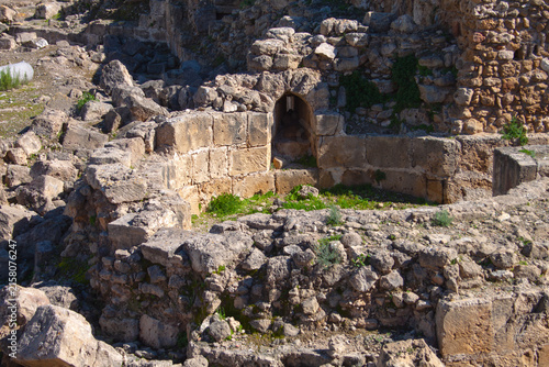 Archaeological site of Nea Paphos on Cyprus island. The Fourty Columns Fortress ruins