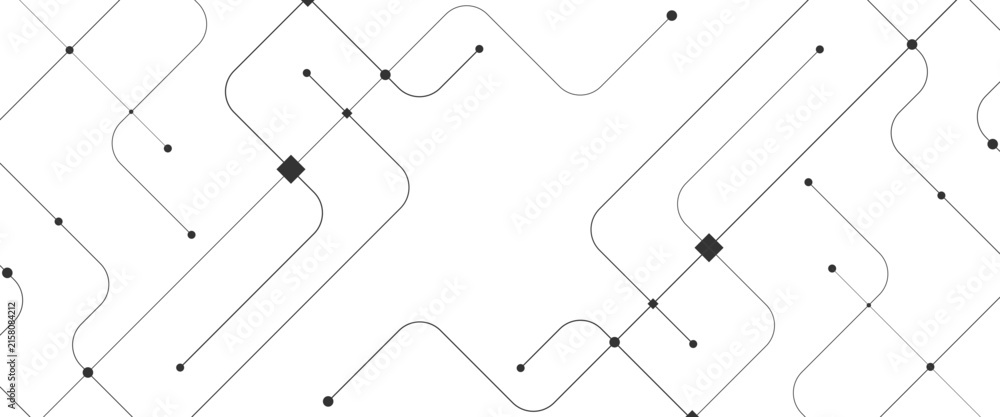 Obraz premium Vector modern with crossed lines and dots futuristic technology texture illustration abstract background