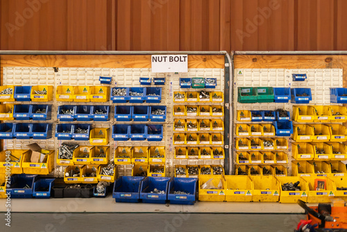 tool box with tools and nuts and bolts