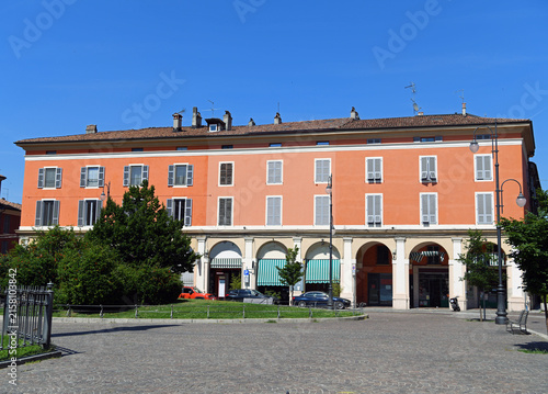 Bild auf Leinwand buildings in the cathedral square of Piacenza, Emilia-Romagna, Italy