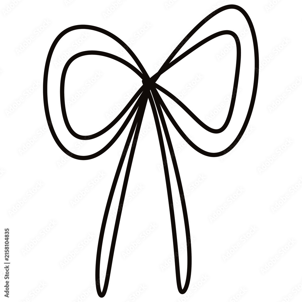 Fototapeta premium Bow illustration hand draw