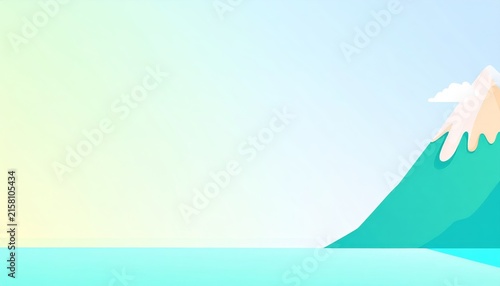 a mountain with a blue sky and clouds