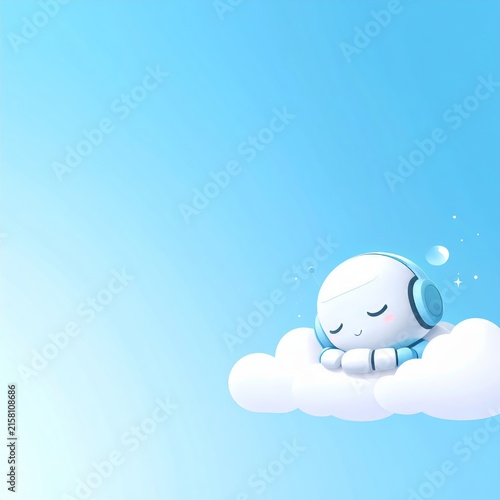 a white cloud with a blue sky background