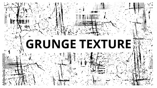 Black and White Grunge Texture Background with Barcode Scratch Noise Pattern
