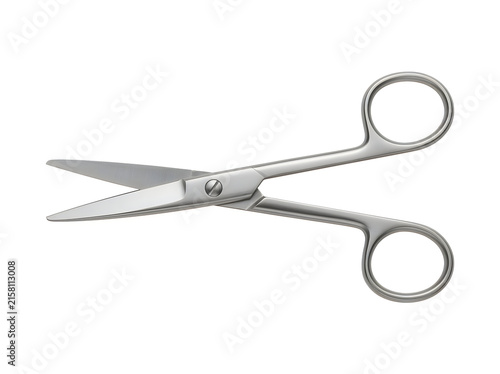 stainless steel surgical scissors medical cutting instrument isolated on transparent background