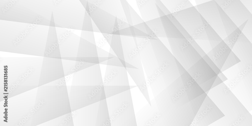 Fototapeta premium White and Grey Geometric Pattern with Abstract Lines, Triangles and Soft Shadow Effect