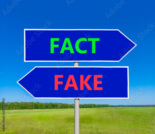 фотографія Fact or fake words symbol