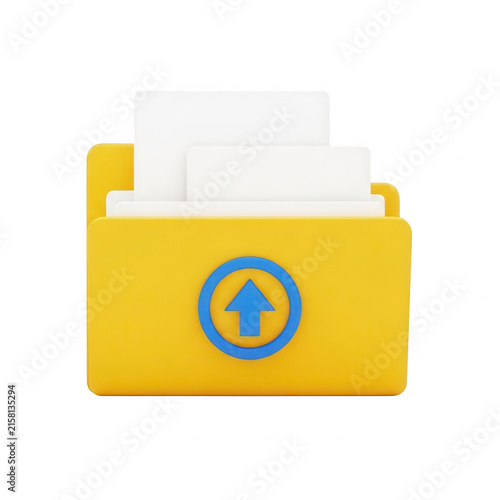 Yellow folder icon with a circular arrow symbol indicating document editing or update