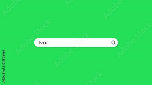 Green screen search bar typing animation with Ivory Coast travel query. Flat minimal chroma key design. Perfect for travel, news, social media and marketing content.