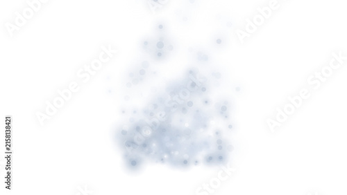 Fotografie Ethereal white light flare with floating particles and bokeh effect on transparent background design