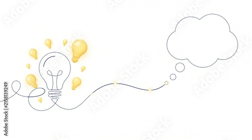Cute hand drawn cartoon character thinking with a speech bubble on a clean white background