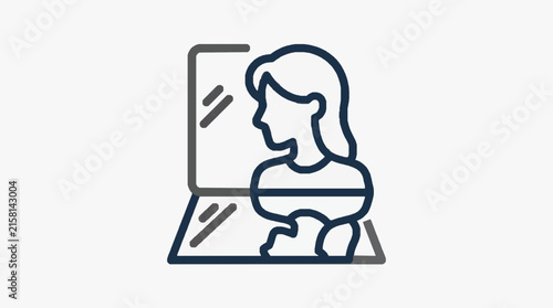 Corporate of a Person Working on a Laptop with Minimalist Design and Monochromatic Blue Gray Color Scheme