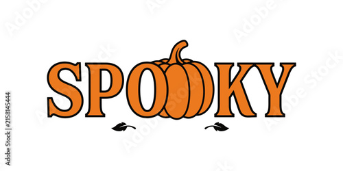 Spooky halloween pumpkin with jagged mouth and eyes orange black