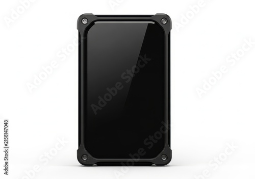 Rugged black protective smartphone case with shockproof metal frame design