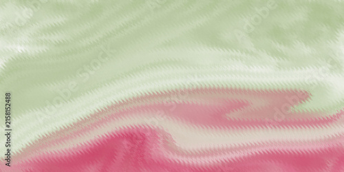 Abstract soft watercolor texture with flowing pastel green and pink paint swirls on a clean background illustration