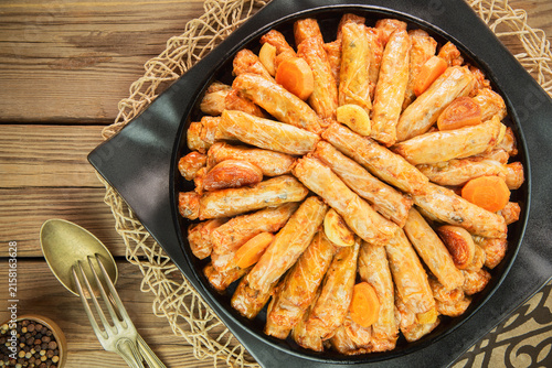 Cabbage Rolls Top View