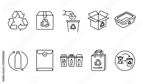Universal Recycling and Waste Management Symbol Collection