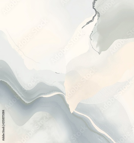 Soft Abstract Marble Wave Background in Neutral Blue and Cream Tones