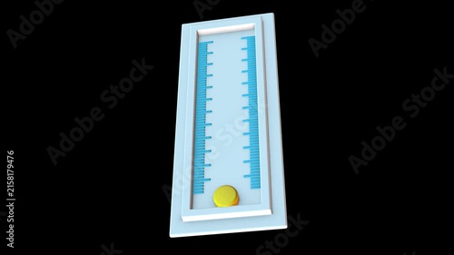 3D Weather Temperature Thermometer Meter Level Animation