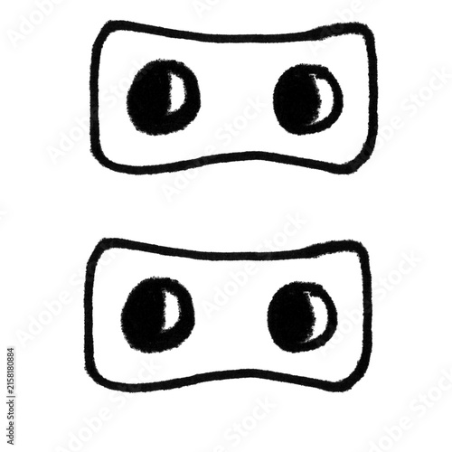 Foto Hand Drawn Cartoon Monster Eyes Character Doodle Vector – Funny Wide-Eyed Cute C