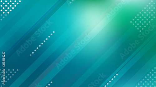 Teal Blue Diagonal Stripes Background – Abstract Geometric Gradient with Dots Design