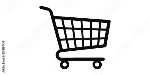 Canvas Print Shopping cart icon for buying goods in store or online.