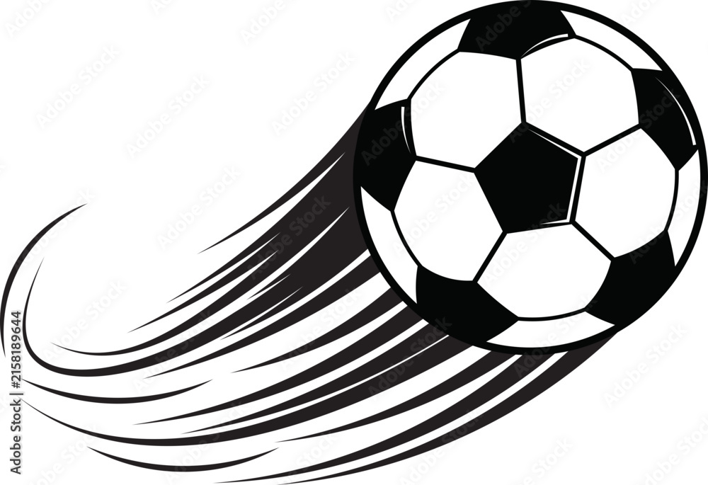 Fototapeta premium soccer ball in a motion vector
