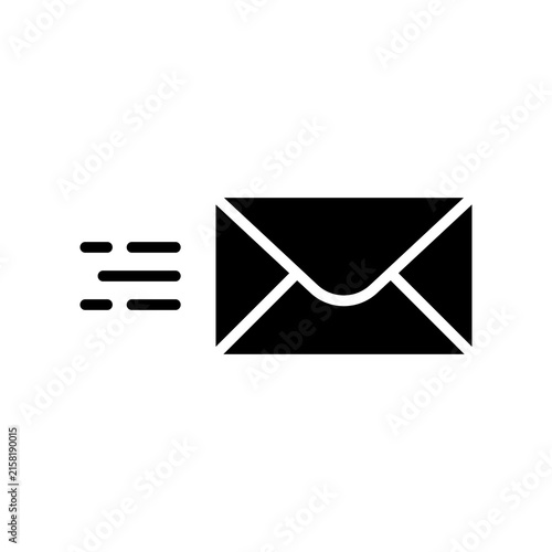 Envelope Mail Icon With Incoming Message E-mail icon, Message send icon Lines Isolated On White Background