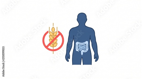 Clipart of Celiac Disease and Digestive Health Awareness