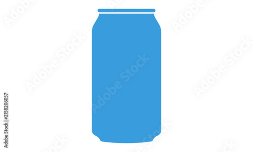 Blue, aluminum, soda, can, vector, icon, beverage, drink, container, aluminum, packaging, blank, template, object, isolated, white, background, refreshing, cold, graphic,