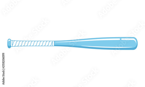 blue baseball bat vector, sporting equipment graphic icon, athletic software tool, isolated game equipment design element, modern baseball equipment illustration