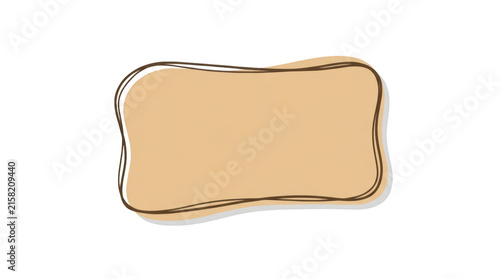 Handdrawn doodle speech bubble or text box frame isolated on transparent background