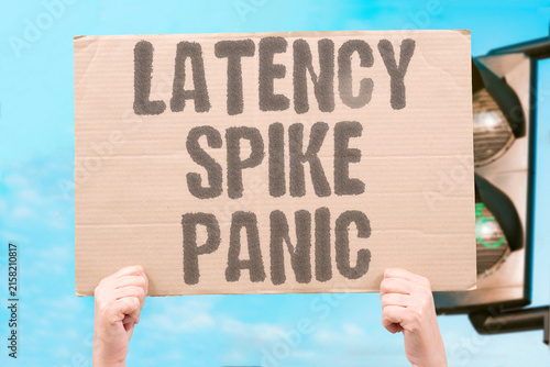 Fotografie "Latency Spike Panic" Response times jump from milliseconds to seconds across the board