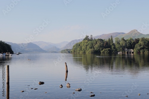Bild auf Leinwand Derwent Water and Skiddaw in the Lake District UK