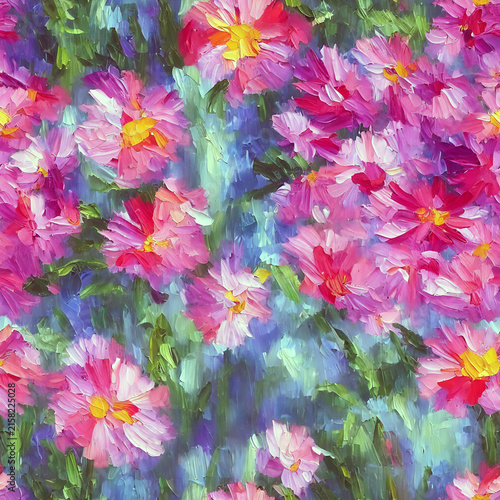 Seamless all sides of nice flowers background