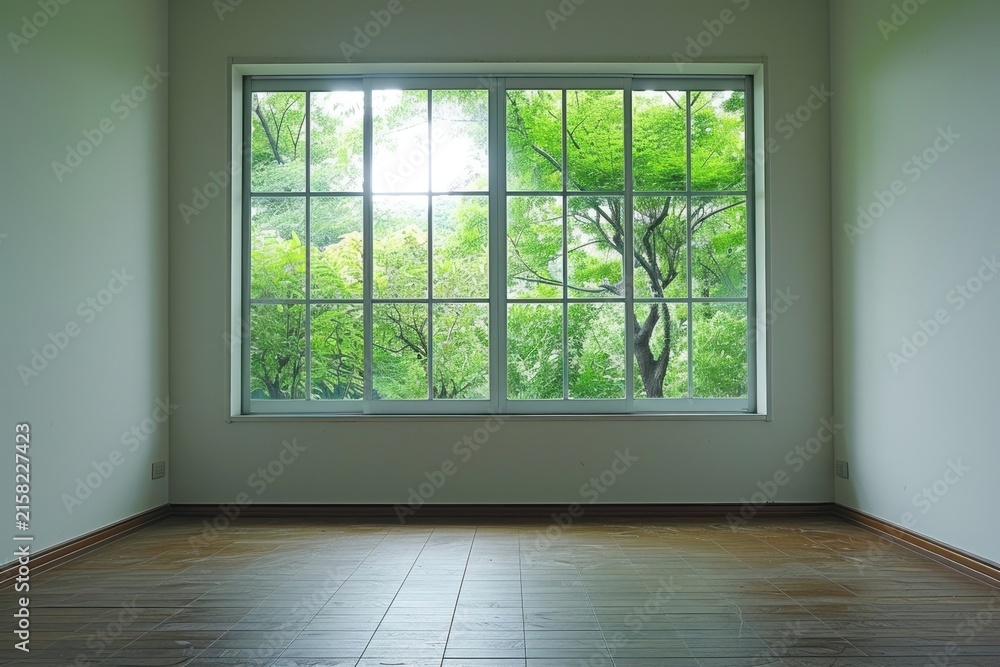 Fototapeta premium Party in garden window flooring room.