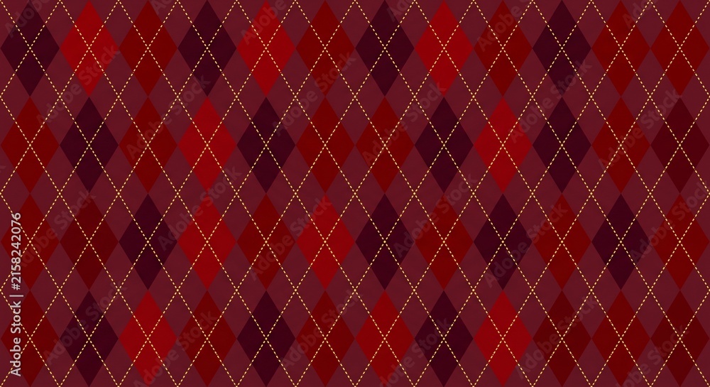 Red argyle pattern seamless vector background graphic texture design