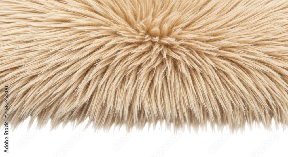Fototapeta premium Closeup of beige faux fur texture