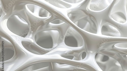Abstract white organic biophilic structure pattern background
