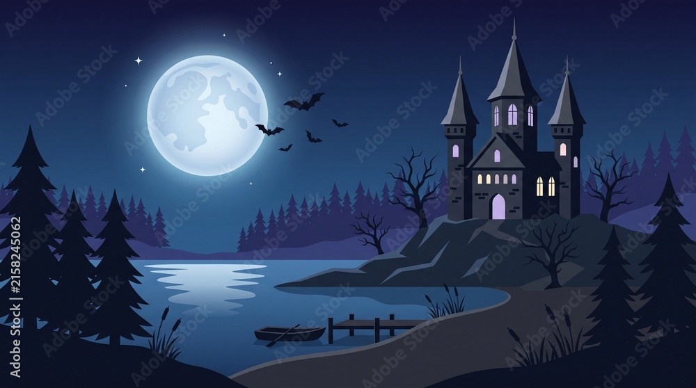 Fototapeta premium happy halloween day vector background design