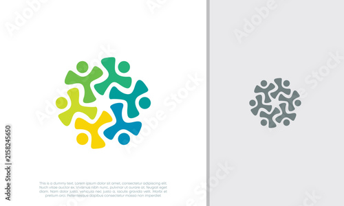 Global Community Logo Icon Elements Template. Community human Logo template vector. Community health care. Abstract Community logo