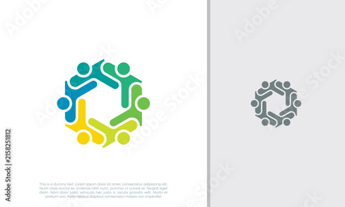Global Community Logo Icon Elements Template. Community human Logo template vector. Community health care. Abstract Community logo