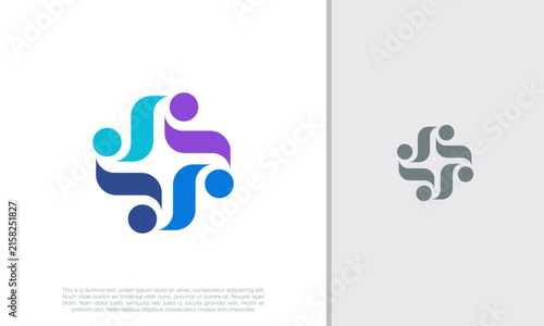 Global Community Logo Icon Elements Template. Community human Logo template vector. Community health care. Abstract Community logo