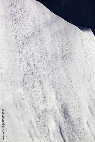View on off-piste slope
