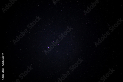 Canvastavla Starry night sky full of countless shining stars and galaxie