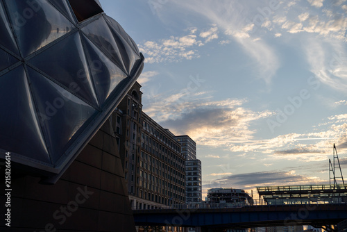 Photography Urban Architecture Silhouettes Against Evening Sky With Cloud Patterns
