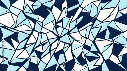Minimalist flat vector graphic pattern of cracked ice surface