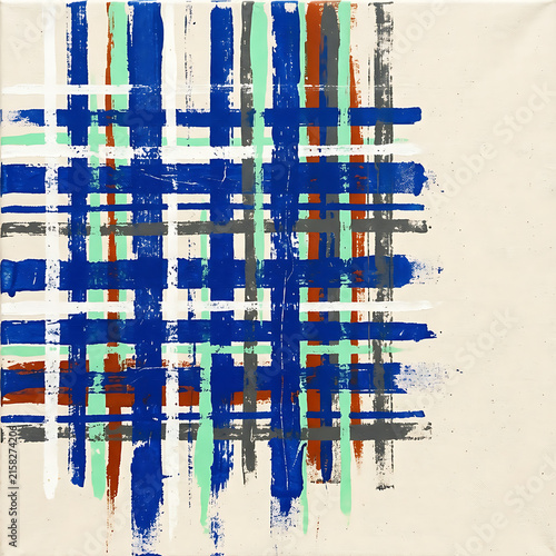 Abstract graphic art with textured stripes forming a grid